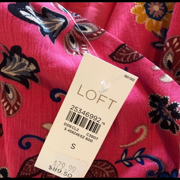 Ann Taylor Loft floral pink dress - Picture 3 of 4